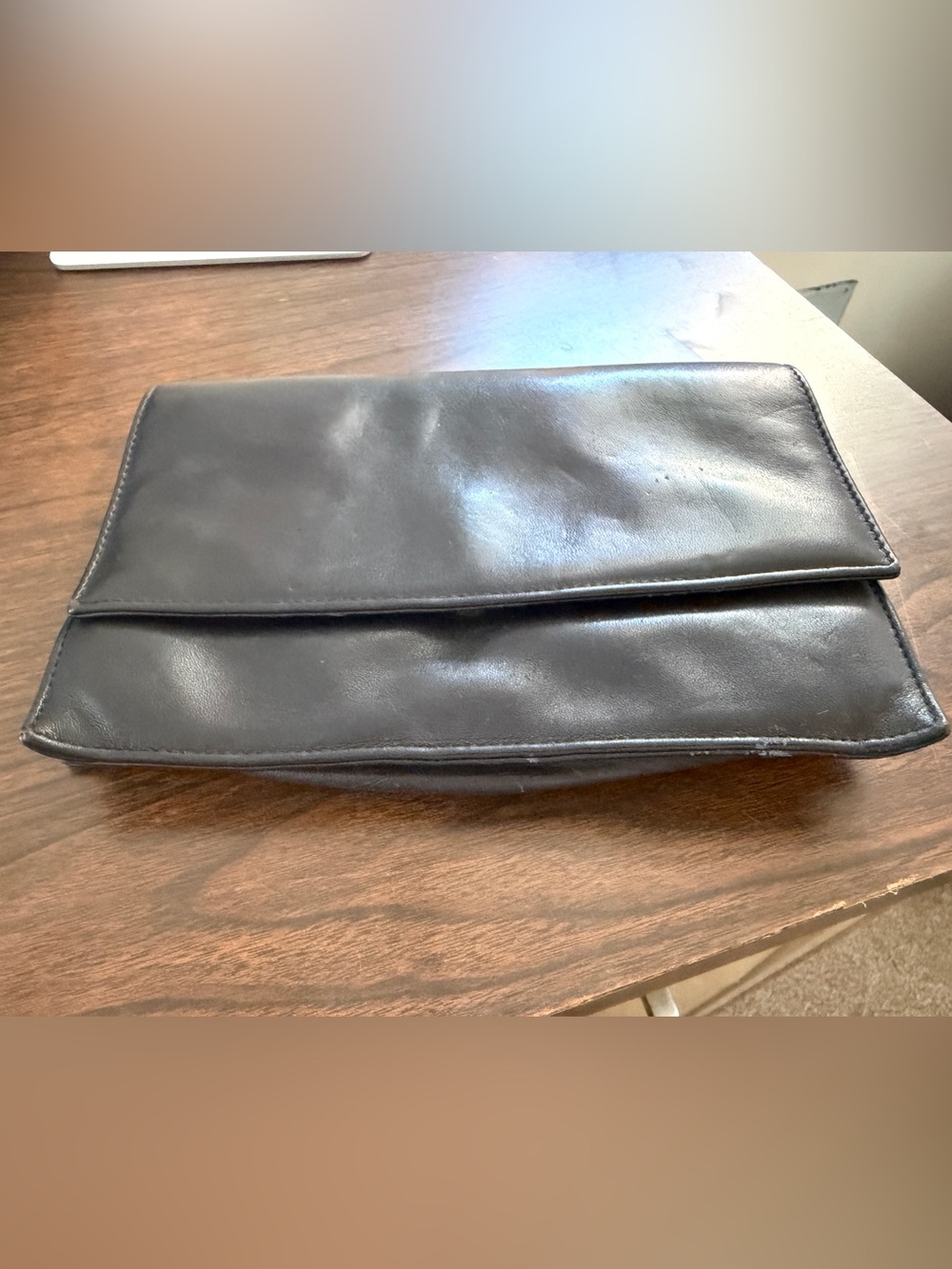 DKNY Black Leather Clutch